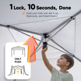 Quictent Privacy 8x8 Pop Up Canopy with 4 Sidewalls & Mesh Windows, White