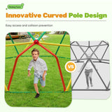 Zupapa 10FT Climbing Dome, Outdoor 10FT Geometric Dome Climber for Kids 3-10 Supporting 1000 lbs, Easy Assembly Playground Jungle Gym, Yellow and Green