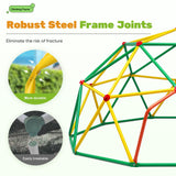 Zupapa 10FT Climbing Dome, Outdoor 10FT Geometric Dome Climber for Kids 3-10 Supporting 1000 lbs, Easy Assembly Playground Jungle Gym, Yellow and Green