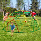 Zupapa 10FT Climbing Dome, Outdoor 10FT Geometric Dome Climber for Kids 3-10 Supporting 1000 lbs, Easy Assembly Playground Jungle Gym, Yellow and Green
