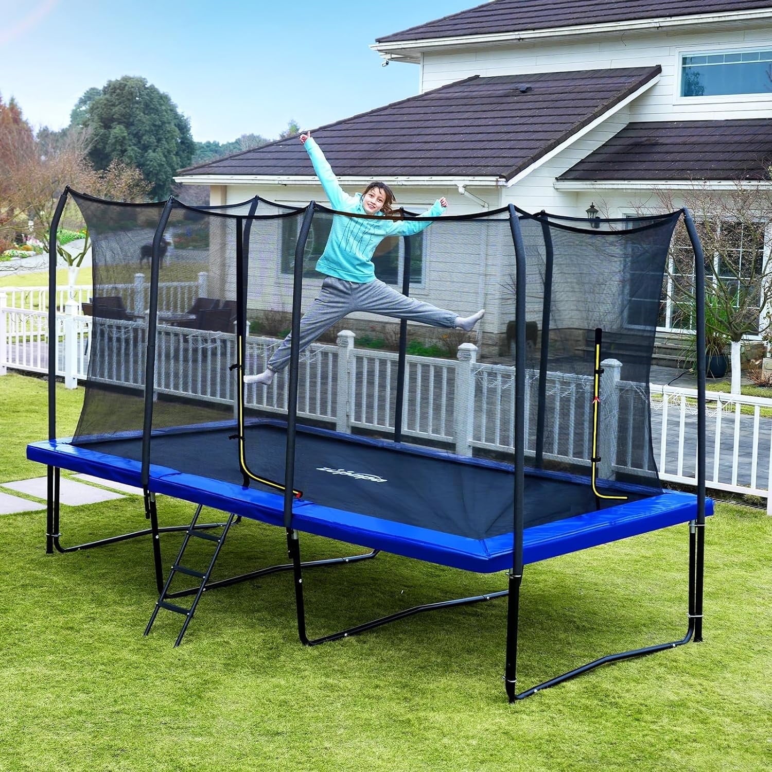 1500LBS Capacity Rectangle Trampoline 10X17FT Zupapa Outdoor