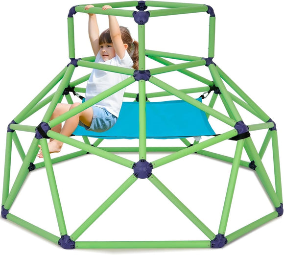 Zupapa Monkey Bars Climbing Dome with Hammock - Sturdy & Portable Jungle Gym with Hammock for Kids, Backyard Playset for Toddlers, Active Outdoor Fun for Kids, Lightweight & Easy Assembly