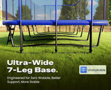 Zupapa 2500LBS Weight Capacity Rectangle Trampoline 13x23FT Outdoor Square Gymnastics Trampolines with 10-Year Quality Assurance for Kids Adults Large Commercial Grade Rectangular Pro Trampoline