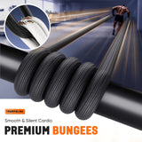 Zupapa 48in Foldable Rebounder, 550LBS Fitness Trampoline with Durable Bungees, Adjustable Handl, Stable & Quiet Exercise Rebounder for Adults, Great Exercise Trampoline for Home/Gym Workout