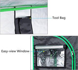 Qucitent Reflective Mylar Hydroponics Grow Tent With Window-48" x 48" x 71"