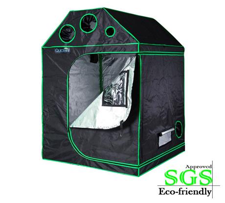 Qucitent Reflective Mylar Hydroponics Grow Tent With Window-48