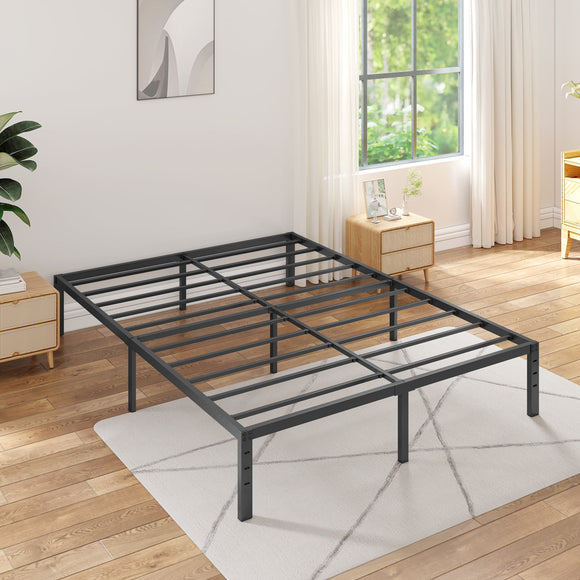 Tatago 18 Inch (H) Heavy Duty King Metal Bed Frame, 3500 lbs Capacity Metal Platform Bed frames King Size, Sturdy Steel Mattress Foundation with Storage, Non-Slip, No Noise No Box Spring Needed