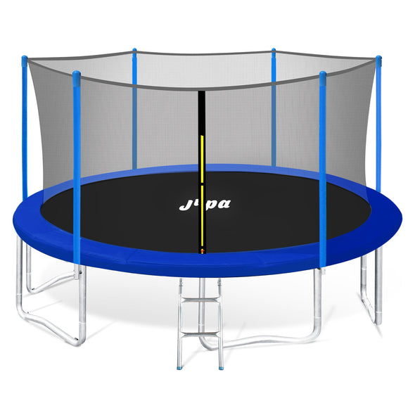 JUPA 425LBS Weight Capacity Kids Trampoline,14FT Outdoor Trampolines with Safety Enclosure Net All Accessories for Kids and Adults