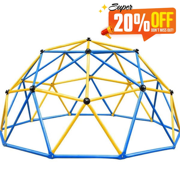 Zupapa 9FT Dome Climber, Decagonal Geo Jungle Gym Supporting 750LBS with Much Easier Assembly, a Lot of Fun for Kids, 3-Year Warranty