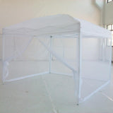 Quictent 10' x 10' Pop Up Canopy with Mesh Netting-White