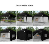 Quictent Upgraded Privacy 10' x 10' Pop Up Canopy-Black