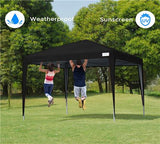 Quictent Upgraded Privacy 10' x 10' Pop Up Canopy-Black