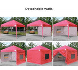 Quictent Upgraded Privacy 10' x 10' Pop Up Canopy-Pink