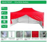 Qucitent 4Season Pyramid 10' x 15' Pop Up Canopy -Red