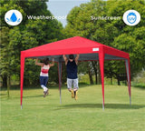 Quictent Upgraded Privacy 8' x 8' Pop Up Canopy-Red