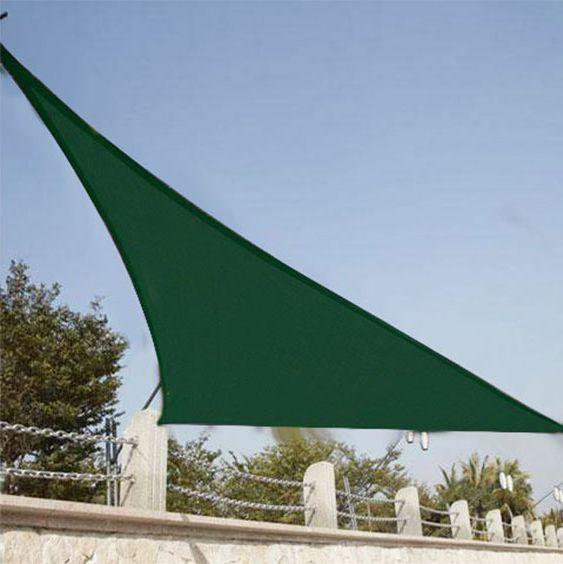 Qucitent Woven 12' Triangle Shade Sail-Green