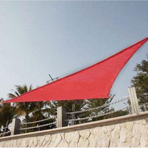 Qucitent Woven 12' Triangle Woven Shade Sail-Red