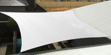 Quictent 13' x 10' 185G HDPE 98% UV Block Rectangle Sun Shade Sail-Ivory