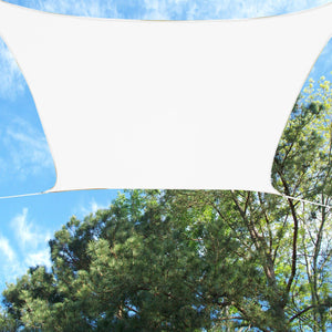 Quictent Woven 16.5' Square Sun Shade Sail-Ivory