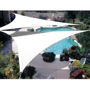 Quictent Woven 16.5' Triangle Sun Shade Sail-Ivory