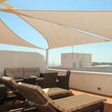 Quictent Woven 16.5' Triangle Sun Shade Sail-Sandy