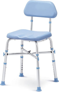 OasisSpace Heavy Duty Shower Chair with Back 500lbs, Padded Bathroom Chair for Inside Shower - Medical Tool-Free Anti Slip Bathroom Seat for Elderly, Senior, Handicap & Disabled