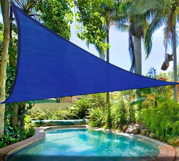 Quictent Woven 16' Triangle Sun Shade Sail-Blue