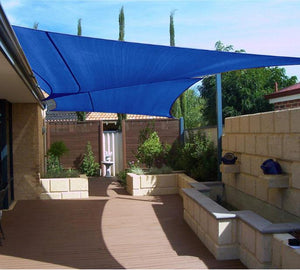Quictent Woven 18' Square Sun Shade Sail-Blue