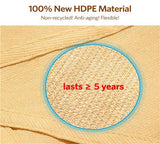 26'x20' 185G HDPE 98% UV Block Rectangle Shade Sail -Sand