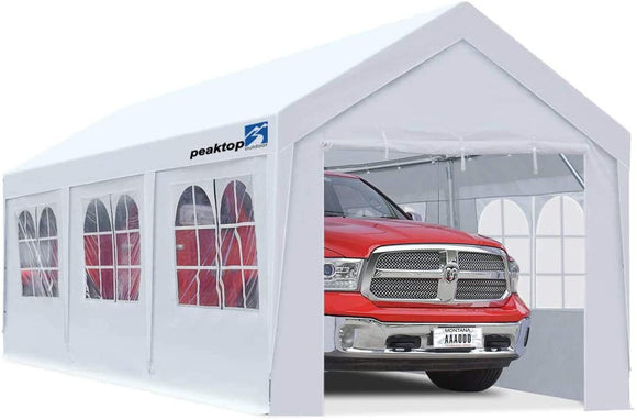 auto tent garage Peaktop Outdoor 10 x 20 ft Upgraded Heavy Duty Carport Car Canopy with – Brandline