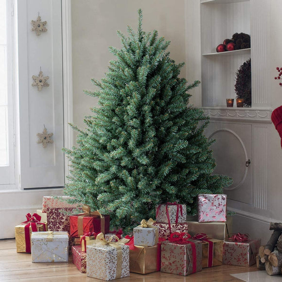 OasisCraft Christmas Tree 4.5FT Premium Hinged Blue Spruce Artificial Christmas Tree, Full Xmas Tree Unlit