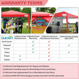 Quictent 4Season Standard 10' x 10'  Pop Up Canopy-Red