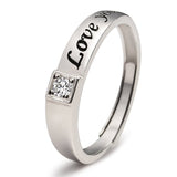 Sterling Silver Ring S925 Stamp Diamond
