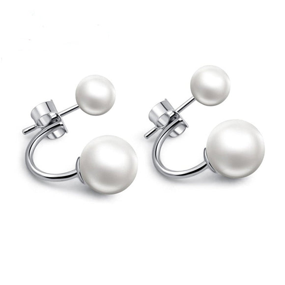 (Clearance of Christmas Gift) Pearl Set, S925 Sterling Silver Chain Pearl Jewelry(Necklace and Earrings Option)