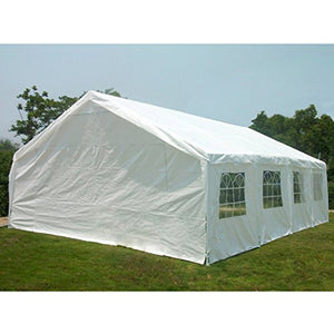 Quictent 26'x20' Heavy Duty Carport Party Wedding Tent Canopy Gazebo Car Shelter White