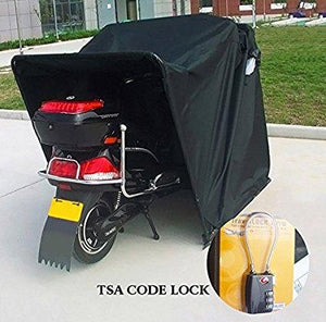 Quictent Heavy Duty Motorcycle Shelter Tourer Cover Storage Garage Tent with TSA Code Lock & Carry Bag (Small Size)