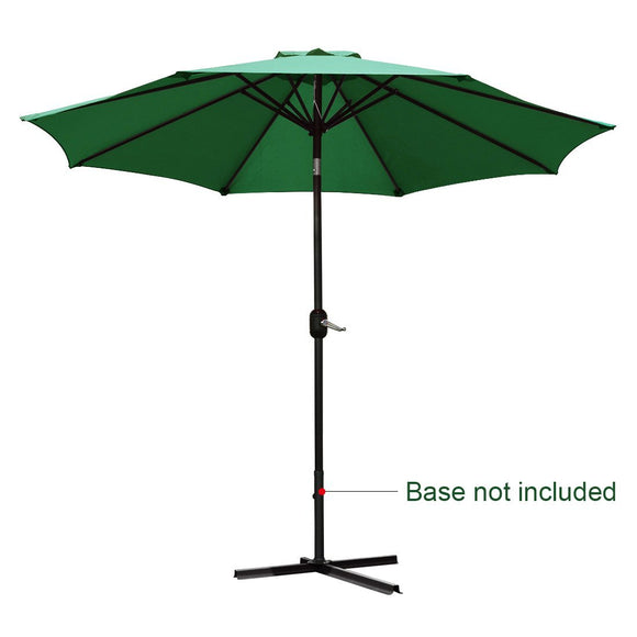 Quictent 9FT Patio Umbrella Tilt Aluminum Outdoor Market Umbrella With Crank and Wind Vent 100% Polyester Green