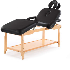 Health Line Stationary Massage Table-Black