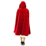 ANOTHERME Christmas Costume Long Red Hooded Cape Cloak For Girl-2 Sizes