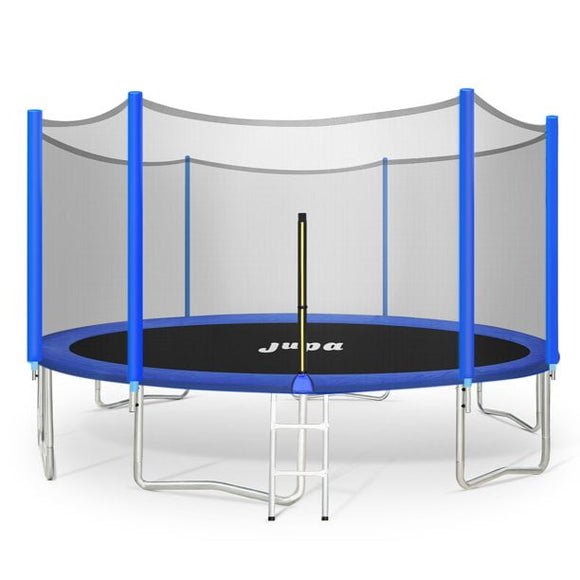 JUPA 425LBS Weight Capacity Kids Trampoline,16FT 15FT 14FT 12FT 10FT 8FT Outdoor Trampoline with Safety Enclosure Net All Accessories for Kids and Adults,Complies with ASTM Standards