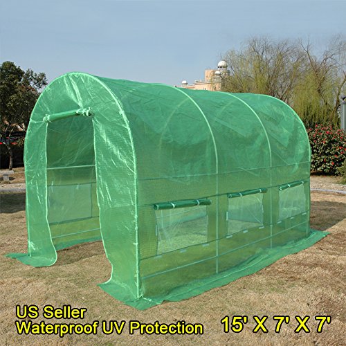 Quictent Portable Greenhouse Large Green Garden Hot House More Size (15'x7'x7')