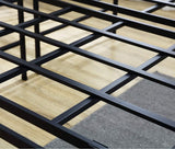 TATAGO 16'' Metal Lattice Platform Bed With Headboards-King