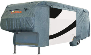 KING BIRD Extra-Thick 4-Ply Top Panel & 4Pcs Tire Covers Deluxe 5th Wheel RV Cover, Fits 26¡¯-29¡¯ RV Cover