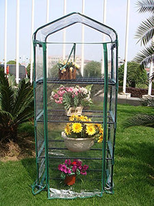 Quictent Portable Mini Greenhouse Large Green Garden Hot House More Size (19"x27"x62" 4 titer)