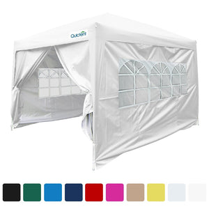 Quictent Silvox 8'x8' EZ Pop Up Canopy Tent 100% Waterproof White