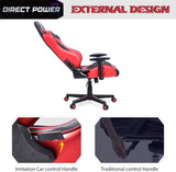HEAO Adjustable Swivel E-Sports 400 lbs Weight Capacity Gaming Chair-Red