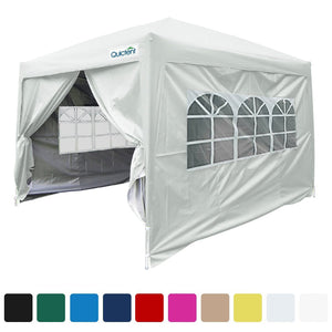 Quictent Silvox 8'x8' EZ Pop Up Canopy Tent 100% Waterproof Silver