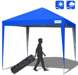Quictent Upgraded 10' x 10' Pop Up Canopy (No Sides)-Royal Blue