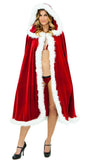 ANOTHERME Christmas Costume Long Red Hooded Cape Cloak For Girl-2 Sizes