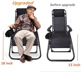 Ezcheer Upgraded Zero Gravity Chair-Black